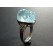 Top Grade Aquamarine Pi Yao Adjustable Silver Ring