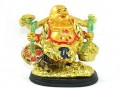 Golden Travelling Laughing Buddha for Wealth Luck