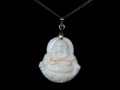White Coral Laughing Buddha Pendant