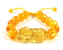 Yellow Crystal Piyao Adjustable Bracelet
