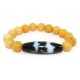 Tibetan Dzi Bead of Your Choice with Yellow Jasper Bracelet