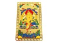 Yellow Zhambala Tibetan Wealth God Metal Card