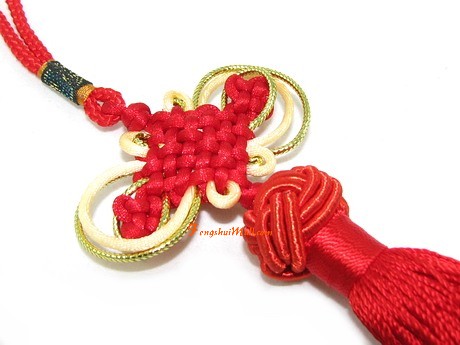 Mystic Knot Hanging Tassel Chinese New Year Charm Good Luck Fu 7*15inch Long 