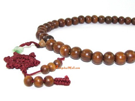 Buddhist 108 Prayer Beads Fragrant for Protection Bad Dreams Stress Energy Gyneo Pregnancy AWAKEN YOUR KUNDALINI Hand Knotted Sandalwood mala Beads Necklace Authentic Necklace w/Velvet Pouch
