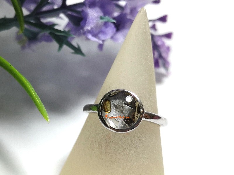 Peridot and Moldavite Open Silver Ring Feng Shui Crystal Shop