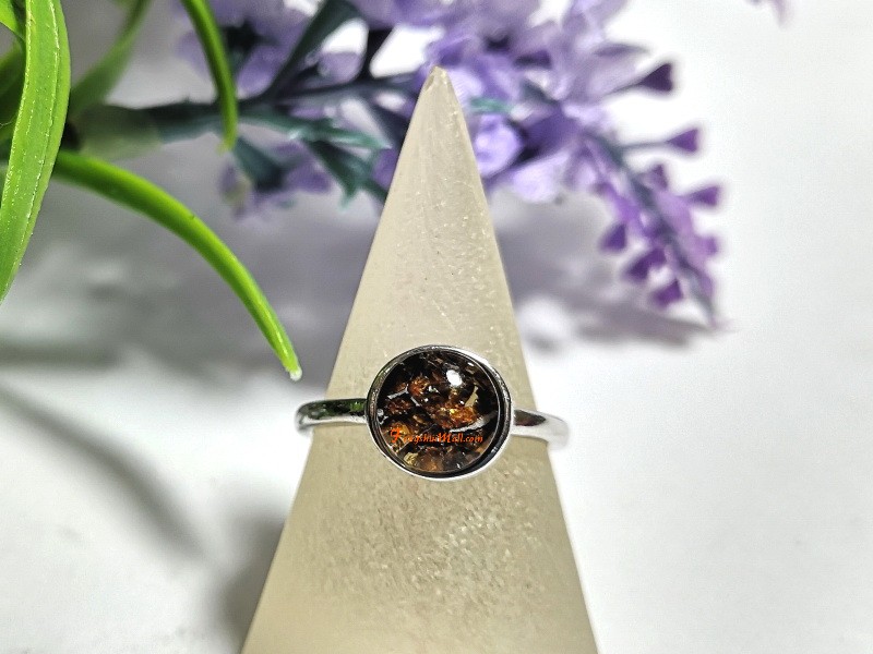 Peridot and Moldavite Open Silver Ring Feng Shui Crystal Shop